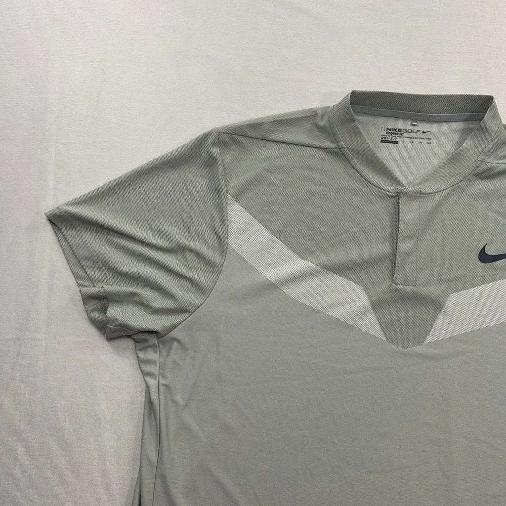 Nike Golf Polo Shirt Modern Fit Blade Collar Grey Mens XXL 833151-012